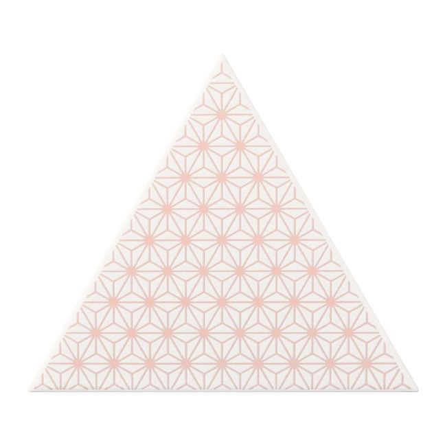 Керамическая плитка Petracers Triangolo Stella Rosa Su Bianco 17x17