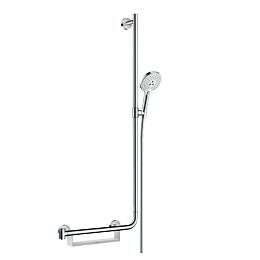 Душевой гарнитур Hansgrohe Raindance Sel.S 120/U'Comfort 110, с ручным душем и полочкой, 110см., цвет: хром купить в Москве: интернет-магазин StudioArdo