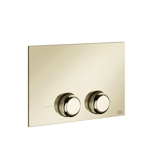 Gessi Venti20 Клавиша смыва для унитаза двойная, для инсталляций TECE, Brass PVD