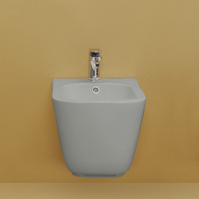 Биде подвесное Kerasan Tribeca  54х35см, c 1 отв под смеситель, c креплением WB9N, цвет: Grigio matt