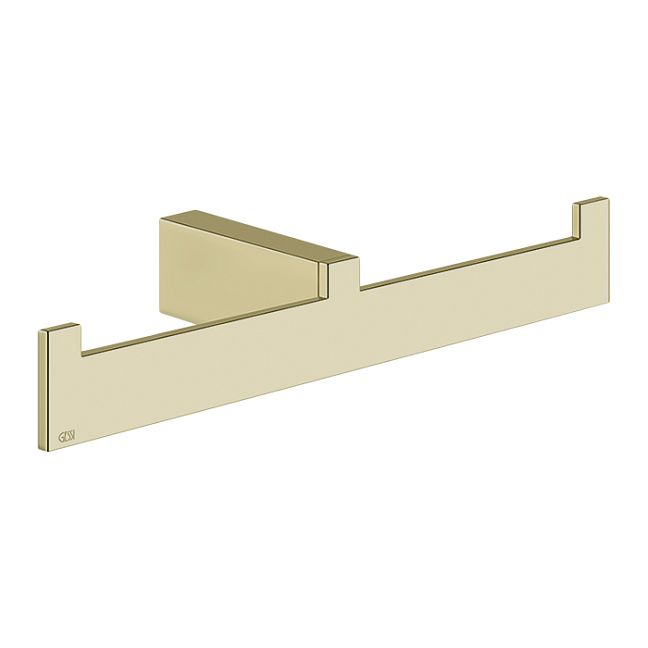 Gessi Rettangolo Настенный полотенцедержатель двойной, Brass Brushed PVD