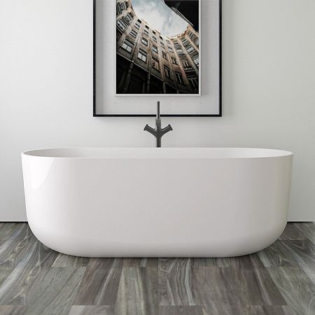 Ванна Knief Acrylic Nice акриловая отдельностоящая  170х75х60 см, с щелевым переливом, цвет белый глянцевый.
