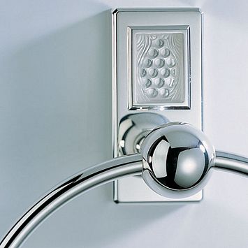 THG M&eacute;tropolis cristal clair Полотенцедержатель - кольцо 18см., подвесной, цвет: хром/прозрачный хрусталь