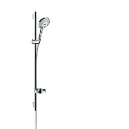 Душевой гарнитур Hansgrohe Raindance Sel.S 120 3j PowderR./U'S, с ручным душем и мыльницей, 100,8см, цвет: хром купить в Москве: интернет-магазин StudioArdo