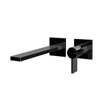 Gessi Inverso Rigato Внешняя часть настенного смесителя для раковины, Black Metal PVD