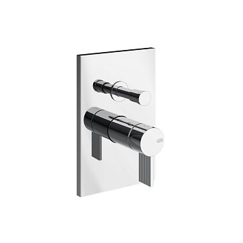 Gessi Inverso Rigato Внешняя часть настенного смесителя на 2 выхода с перекл ванна/душ, хром