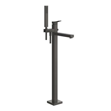 Gessi Rettangolo K Смеситель для ванны напольный, однорычажный, с ручным душем и шлангом 1500 мм., внешняя часть, Black Metal Brushed PVD