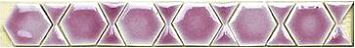 Керамический бордюр Tonalite Krakle Fregio Esago Glicine 4X30 Lucida
