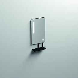 Зеркало Kerasan Mirrors  45x86cм, с черной матовой полкой, с LED подсветкой и сенс выкл. купить в Москве: интернет-магазин StudioArdo