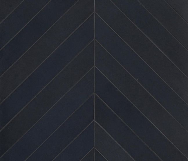 Керамогранит Mutina Mews Chevron Ink 5.5x39.4 см, черный