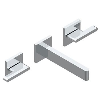 THG ICON-X METAL &Agravee; MANETTES Смеситель для раковины, настенный, цвет: хром