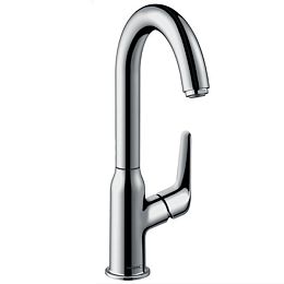 Смеситель для раковины Hansgrohe Novus 240 на 1 отв. с донным клапаном, поворотный излив 155мм, h247мм, цвет: хром купить в Москве: интернет-магазин StudioArdo