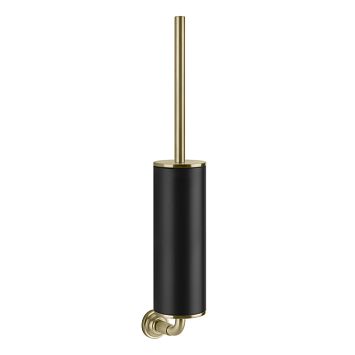 Gessi Venti20 Ершик для унитаза подвесной, черный, фурнитура Brushed Brass PVD