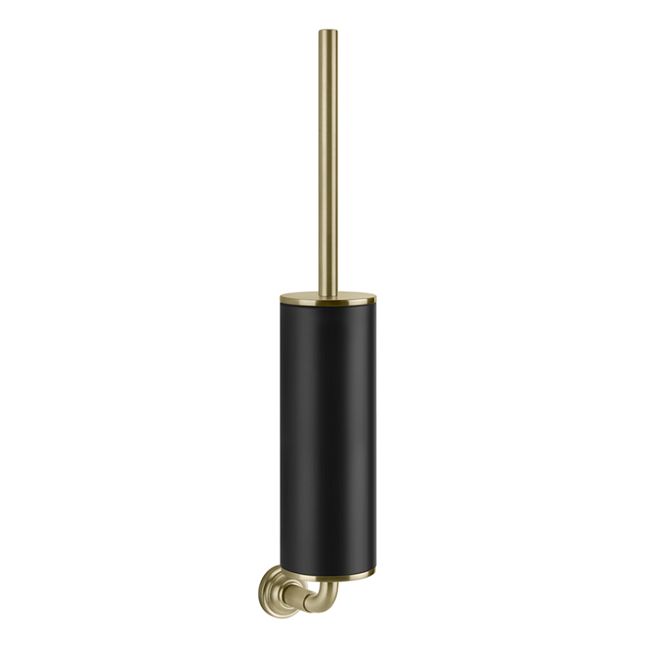 Gessi Venti20 Ершик для унитаза подвесной, черный, фурнитура Brushed Brass PVD