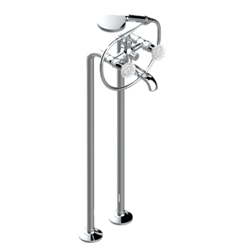 Смеситель для ванны THG Camelia Clear crystal отдельностоящий с душем