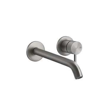 Gessi 316 Встраиваемый смеситель с изливом 210-180мм (внешние части), steel brushed