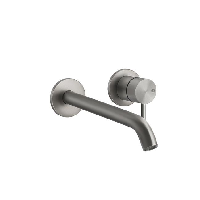 Gessi 316 Встраиваемый смеситель с изливом 210-180мм (внешние части), steel brushed