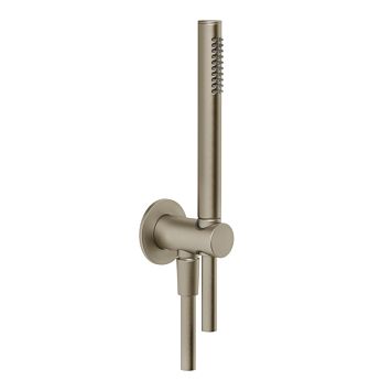 Gessi Shower Sets Душевой комплект, состоящий из вывода воды, держателя, шланга 1,50 м и лейки, Finox Brushed Nickel