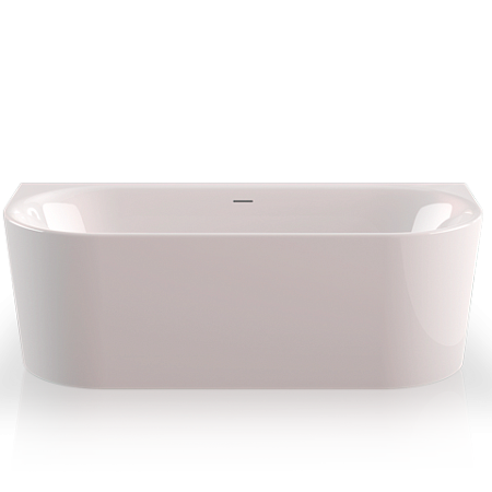 Ванна пристенная  Knief Acrylic Fresh Wall Акриловая , размер 180x80x60 см, белая глянцевая, щелевой слив-перелив белый глянец.