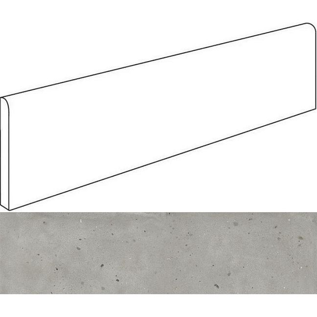 Italon Плинтус из керамогранита Avantgarde Silver 7,2x60 Battiscopa