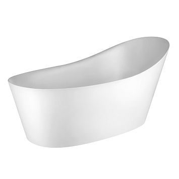 Gessi Cono Ванна отдельностоящая из материала Cristalplant, со сливом, белый матовый