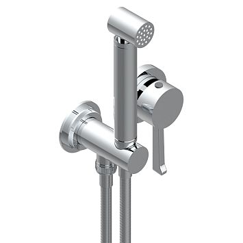 THG Hamptons Гигиенический душ со смесителем, держателем с подводом воды и шлангом 150см., цвет: хром