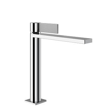 Gessi Inverso Diamantato Смеситель для раковины средней длины с донным клапаном Stop Go и соединительными шлангами, хром