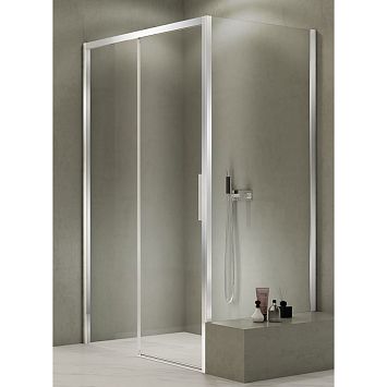 Душевая кабина для ниши Duka Stila 2000 с двухсекционной раздвижной дверью и укороченным боковым элементом Закалённое стекло 6мм