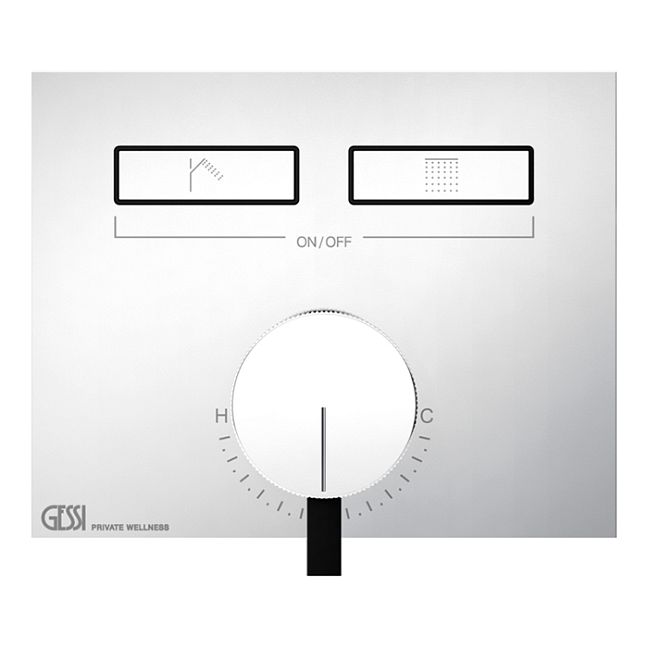 Gessi Hi-Fi Смеситель для душа, с включением до 2 источников одновременно (внешняя часть), хром