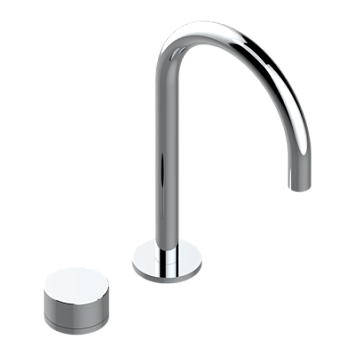 Смеситель THG Yoko Color с прогрессивным картриджем для раковины на 2 отверстия с краном, без донного клапана