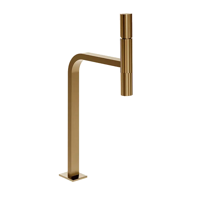Gessi Incastri Смеситель высокий h-461мм для раковины, без донного клапан, цвет 726 Warm Bronze Brushed PVD