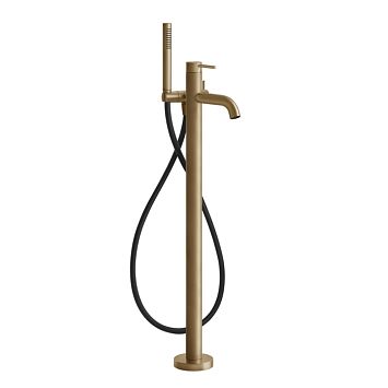 Gessi 316 Напольный смеситель для ванны с душевой лейкой (внешние части), warm bronze brushed pvd