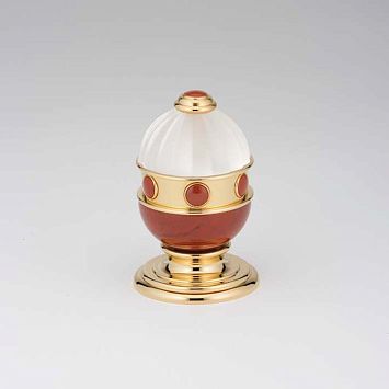THG Cheverny Jaspe rouge Вентиль смесителя для раковины, вставки красная яшма, цвет: полированное золото