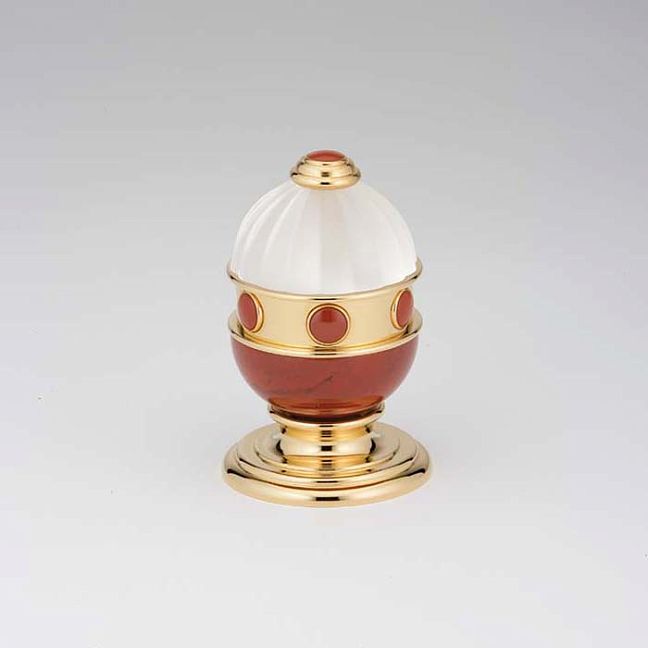 THG Cheverny Jaspe rouge Вентиль смесителя для раковины, вставки красная яшма, цвет: полированное золото