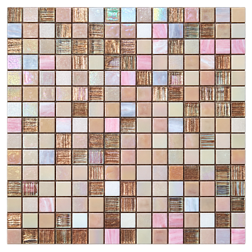 ART NATURA Смесь из стеклянной мозаики Primavera 2x2 Чайная роза матрица 322х322 на пленке