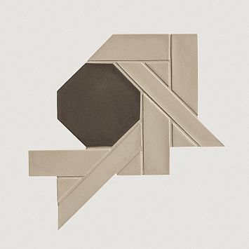 Mutina Керамогранит Weaving Ba Leng Bi-Grey And Black 34,3x34,3