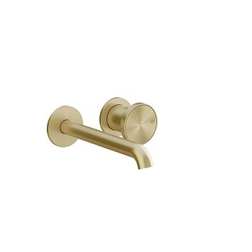 Gessi Origini Смеситель для раковины встраиваемый с изливом, в компл с отд вставкой, Brushed Brass PVD (внешняя часть)