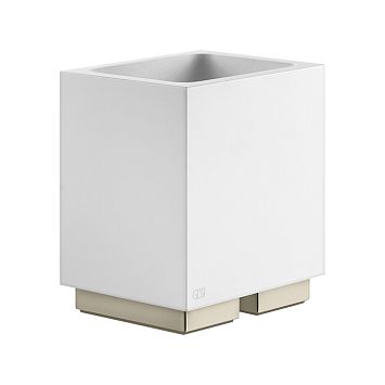 Gessi Rettangolo Стакан настольный белый, Warm Bronze Br PVD