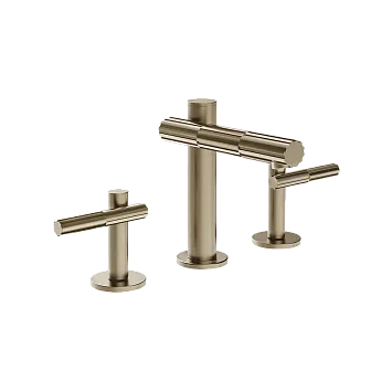 Gessi Incastri Смеситель для раковины на три отверстия, без донного клапан, цвет 149 Finox Brushed Nickel