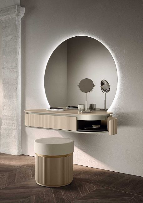 Комплект мебели Oasis Naos, напольный, Столешница с покрытием Purefeel , Отделка: Матовый лакированный цвет "Tortora Elegance"/ Сатиновый никель