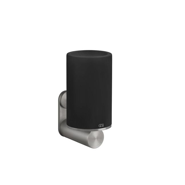 Gessi 316 Стакан настенный, черный/steel brushed