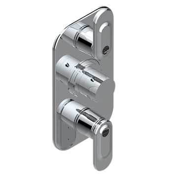 Накладка THG Corvair Portoro with lever с ручкой регулировки температуры и двумя маховиками для термостатического смесителя 5400AE