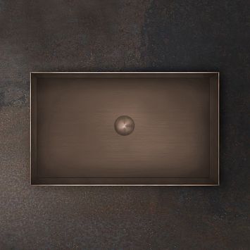 Gessi 316 Раковина 600x350 мм., для установки на столешницу, без перелива, нержавеющая сталь, Copper Brushed PVD