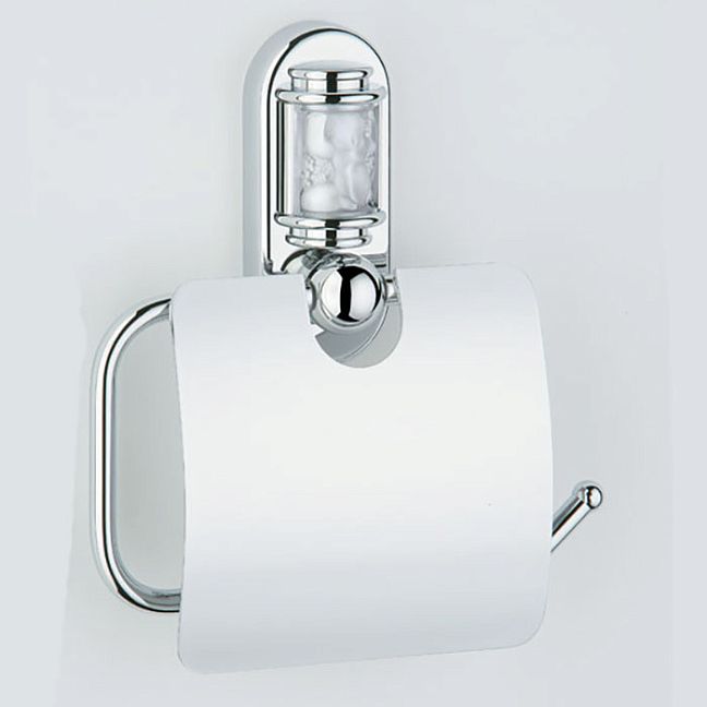 THG Ange Держатель туалетной бумаги с крышкой, подвесной, цвет: хром