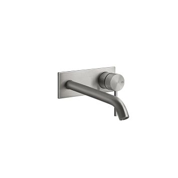 Gessi 316 Встраиваемый смеситель для раковины с изливом 200-170мм (внешняя часть), steel brushed