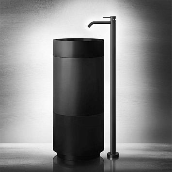Gessi 316 Раковина 400 мм., для установки на столешницу, без перелива, нержавеющая сталь, Black metal brushed PVD