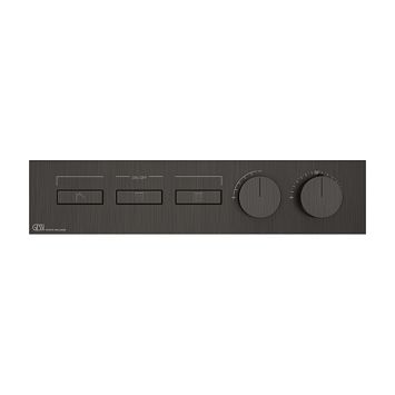 Gessi Hi-Fi Термостат для душа, с включением до 3 источников одновременно (внешняя часть), Black Metal Brushed PVD