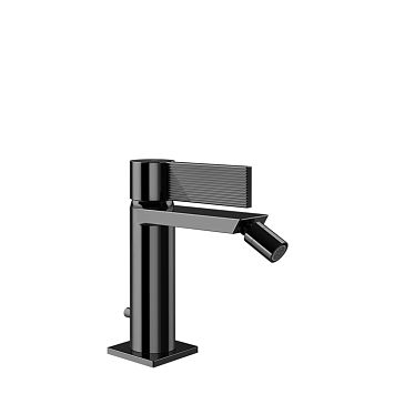 Gessi Inverso Rigato Смеситель для биде с донным клапаном и соединительными шлангами, Black Metal PVD