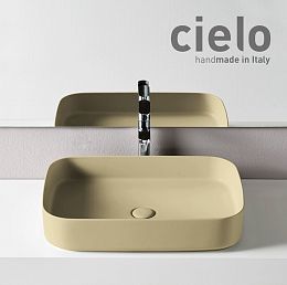 Cielo Shui Comfort Раковина 60х40xh12,5см для установки на столешницу, цвет Canapa купить в Москве: интернет-магазин StudioArdo