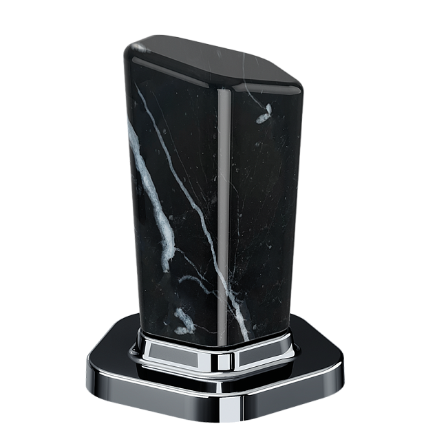 Jorger Shado Стакан подвесной, вставка из камня Black Marble, цвет satin nickel (матовый никель)